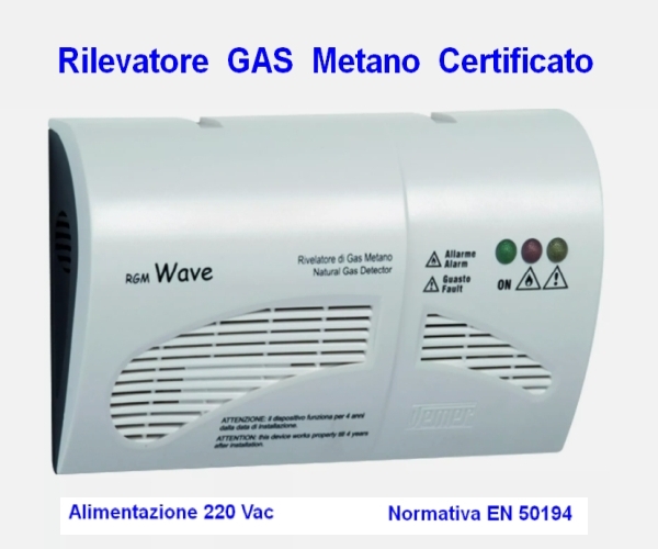 Rilevatore GAS Metano certificato